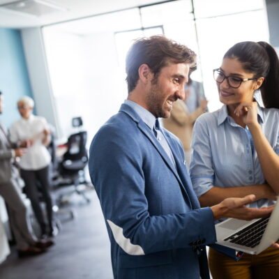 successful business group of people at work in office
